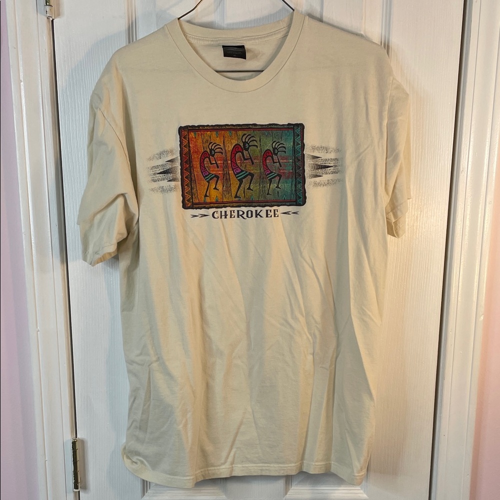 Prairie Mountain Cherokee Kokopelli Southwestern Graphic T-Shirt Vintage Size XL